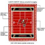 tampa bay buccaneers football field red blanket best selling