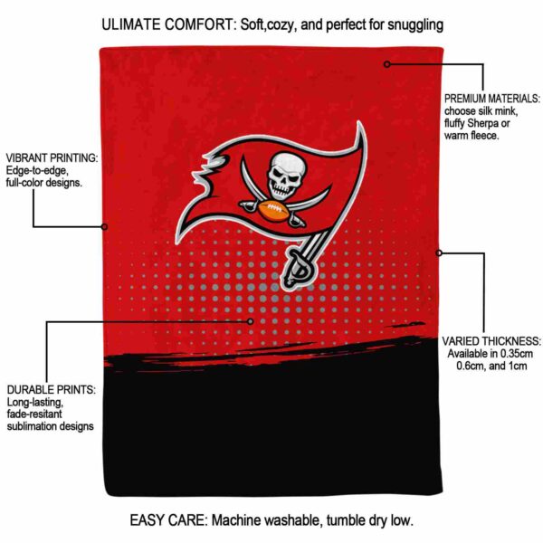 tampa bay buccaneers gradient dots red blanket new arrival