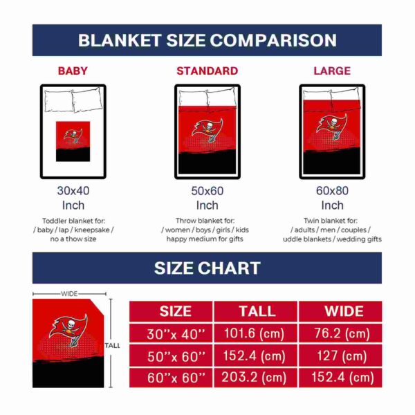 tampa bay buccaneers gradient dots red blanket trendy