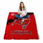 tampa bay buccaneers grunge texture red blanket best selling