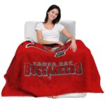 tampa bay buccaneers grunge texture red blanket best selling