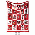 tampa bay buccaneers mickey minnie red white blanket best selling