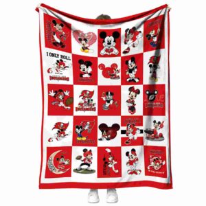 tampa bay buccaneers mickey minnie red white blanket best selling
