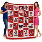 tampa bay buccaneers mickey minnie red white blanket best selling