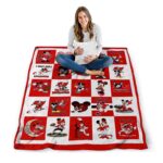 tampa bay buccaneers mickey minnie red white blanket best selling