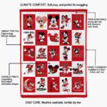 tampa bay buccaneers mickey minnie red white blanket best selling