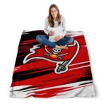 tampa bay buccaneers paint streaks red white blanket best selling