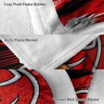 tampa bay buccaneers paint streaks red white blanket best selling