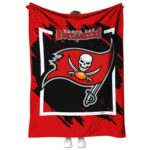 tampa bay buccaneers splatter effect red blanket best selling