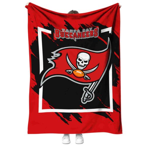 tampa bay buccaneers splatter effect red blanket best selling