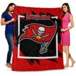 tampa bay buccaneers splatter effect red blanket best selling
