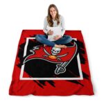 tampa bay buccaneers splatter effect red blanket best selling