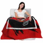 tampa bay buccaneers splatter effect red blanket best selling