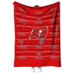 tampa bay buccaneers striped pattern red blanket best selling