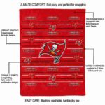 tampa bay buccaneers striped pattern red blanket new arrival