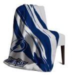 tampa bay lightning brushstrokes blue white blanket top rated