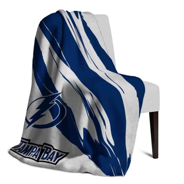 tampa bay lightning brushstrokes blue white blanket top rated