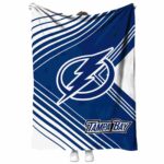 tampa bay lightning diagonal stripes blue blanket best selling
