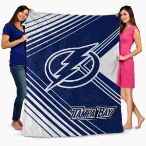 tampa bay lightning diagonal stripes blue blanket fashion forward