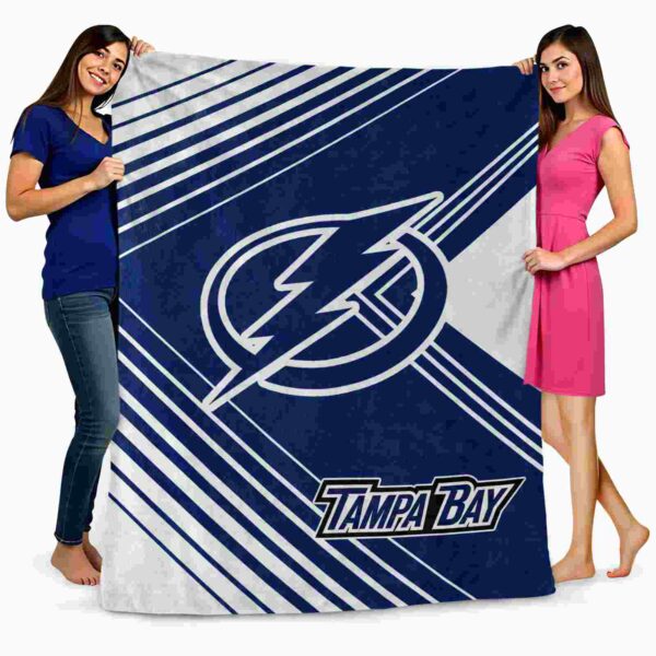tampa bay lightning diagonal stripes blue blanket fashion forward