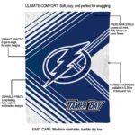 tampa bay lightning diagonal stripes blue blanket new arrival