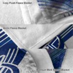 tampa bay lightning diagonal stripes blue blanket premium grade