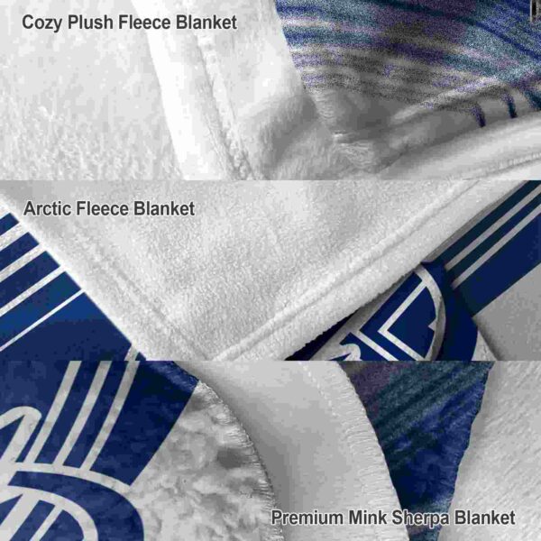 tampa bay lightning diagonal stripes blue blanket premium grade