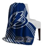 tampa bay lightning diagonal stripes blue blanket top rated
