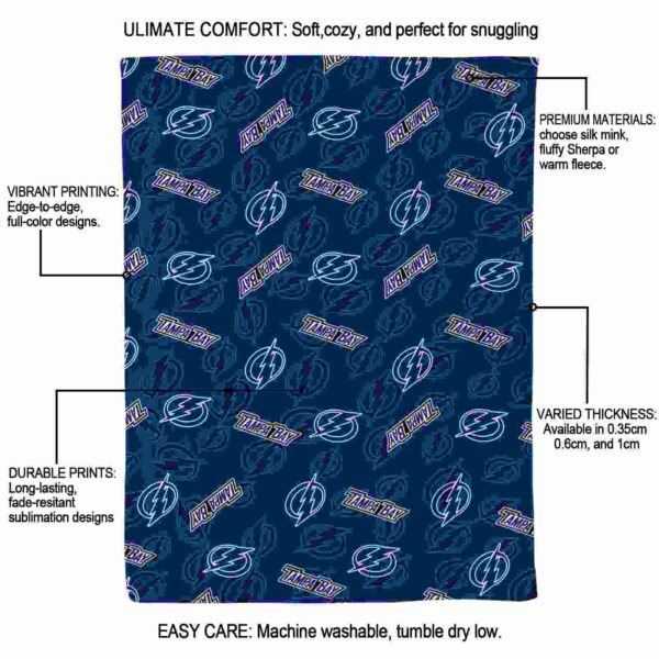 tampa bay lightning diehard fans blue blanket new arrival