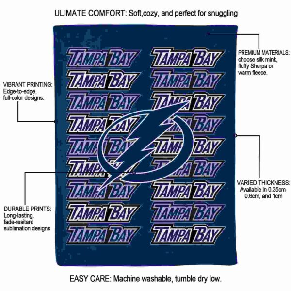 tampa bay lightning fan pride blue blanket new arrival