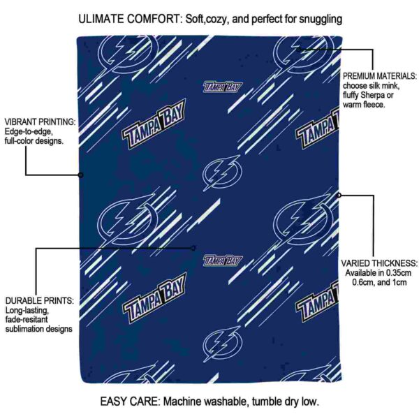 tampa bay lightning fan spirit blue blanket new arrival