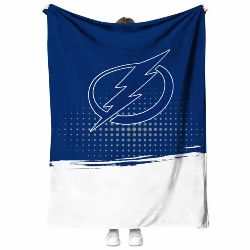 tampa bay lightning gradient dots blue blanket best selling
