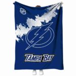 tampa bay lightning grunge texture blue blanket best selling
