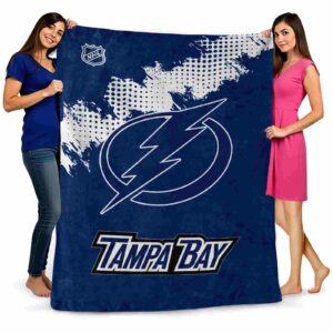 tampa bay lightning grunge texture blue blanket fashion forward