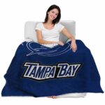 tampa bay lightning grunge texture blue blanket best selling