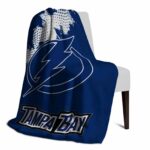 tampa bay lightning grunge texture blue blanket best selling