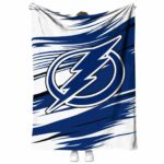 tampa bay lightning paint streaks blue white blanket best selling