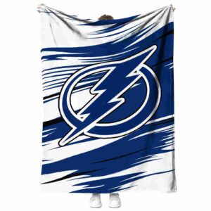 tampa bay lightning paint streaks blue white blanket best selling