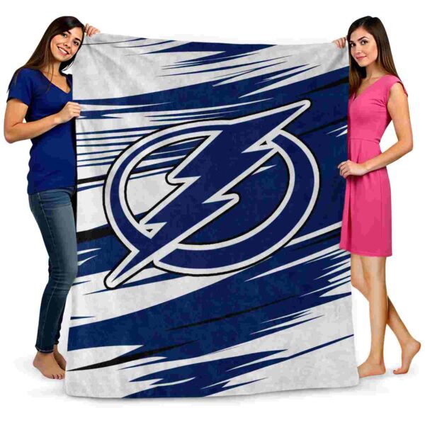 tampa bay lightning paint streaks blue white blanket fashion forward