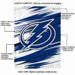 tampa bay lightning paint streaks blue white blanket new arrival