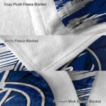 tampa bay lightning paint streaks blue white blanket premium grade