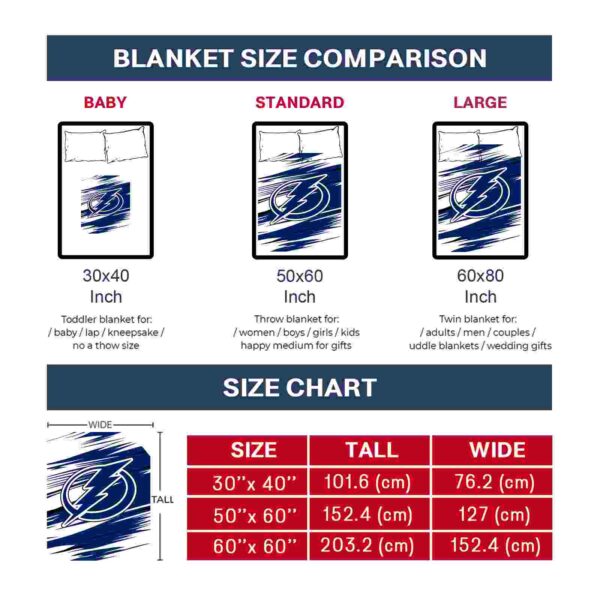 tampa bay lightning paint streaks blue white blanket trendy