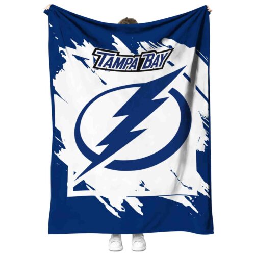 tampa bay lightning splatter effect blue blanket best selling