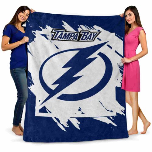 tampa bay lightning splatter effect blue blanket fashion forward