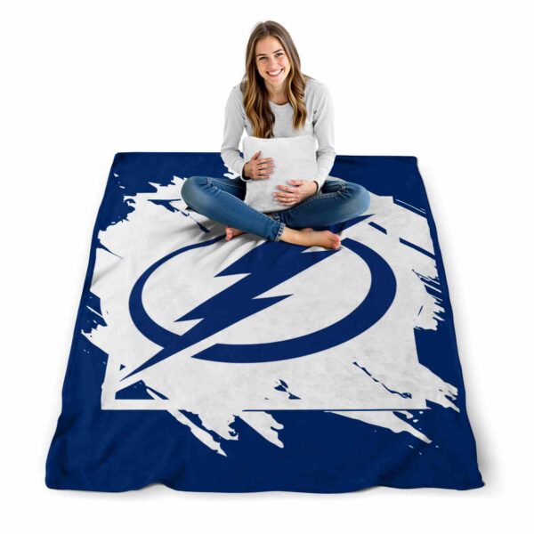 tampa bay lightning splatter effect blue blanket high quality
