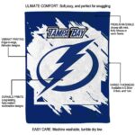 tampa bay lightning splatter effect blue blanket new arrival