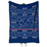 tampa bay lightning striped pattern blue blanket best selling