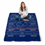 tampa bay lightning striped pattern blue blanket high quality