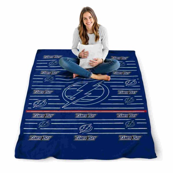 tampa bay lightning striped pattern blue blanket high quality