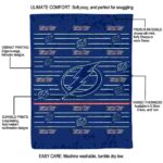 tampa bay lightning striped pattern blue blanket new arrival